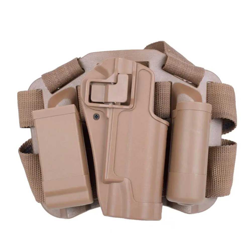 

Tactical Colt 1911 Leg Holster CQC Paddle Thigh Belt Drop Pistol Gun Holster Magazine Torch Pouch Military Shooting Holster