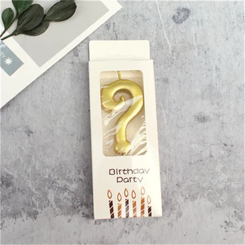 golden question mark Золотые серебряные розы цифровые свечи на день рождения счастливое украшение для именинного торта Baby Shower свадебные подарки на день рождения украшения торта - Цвет: golden question mark