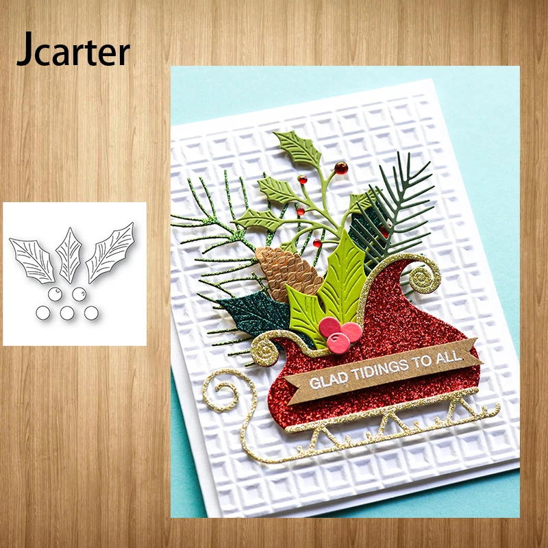 

2022 New Arrival Metal Cutting Dies Christmas Leaves Craft Handmade Knife Mould Blade Punch Stencils Dies Cut Scrapbook Model