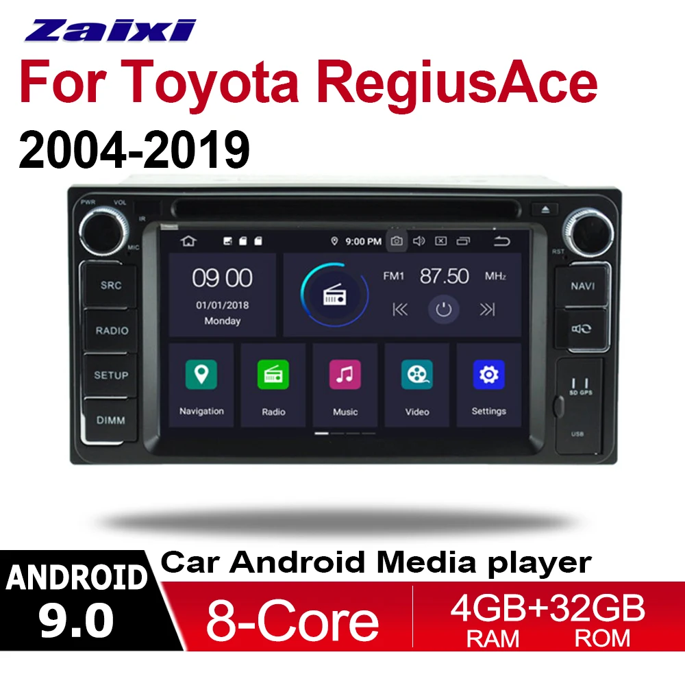 Мультимедийная система ZaiXi 2 DIN Android 9 GPS Bluetooth радио усилитель HD