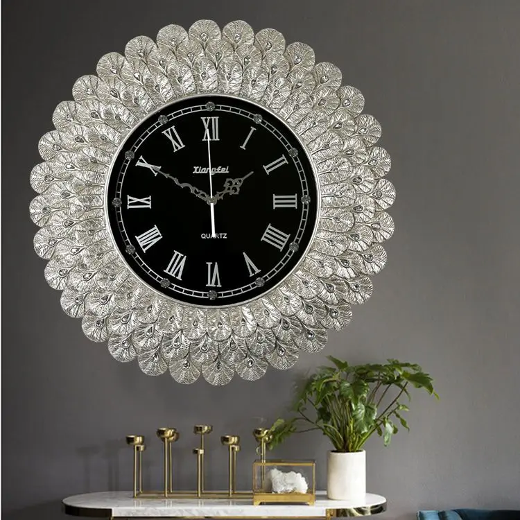 Большие круглые Настенные часы 16 дюймов в стиле ретро для гостиной креативные