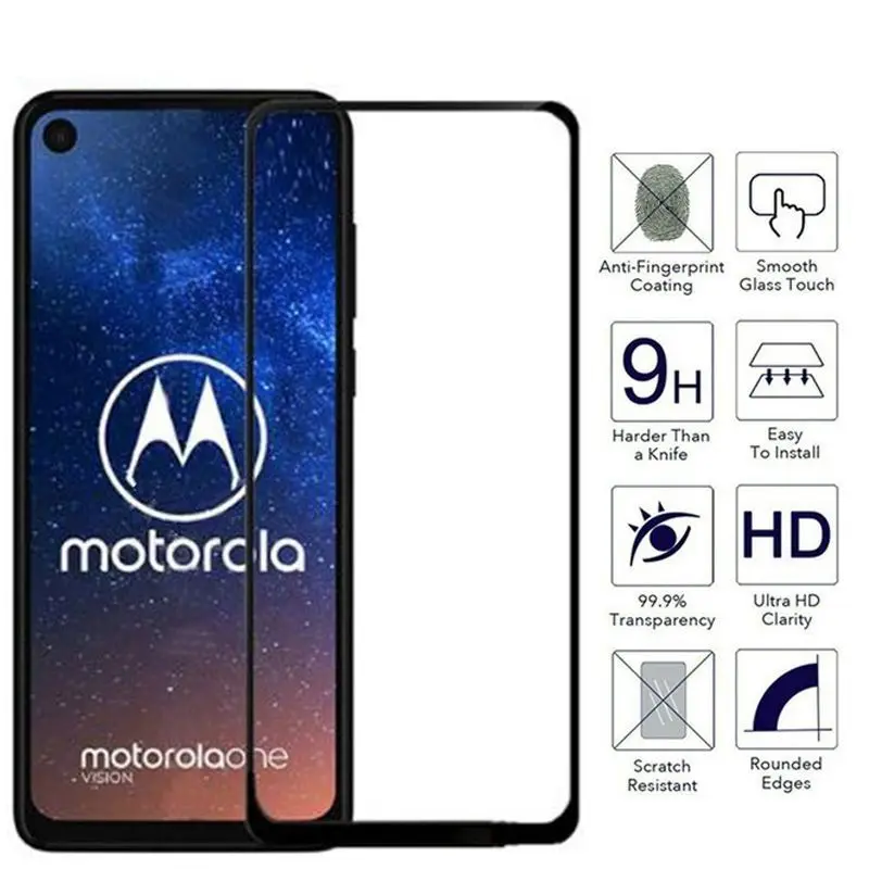 2 pcs full cover tempered glass screen protector for motorola g10 g30 g10 power g100 g50 moto g7 plus play e6 protective film free global shipping