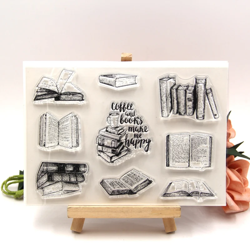 KLJUYP книги прозрачный Штамп для DIY скрапбукинга/открыток/Дети Рождество забавное украшение принадлежности