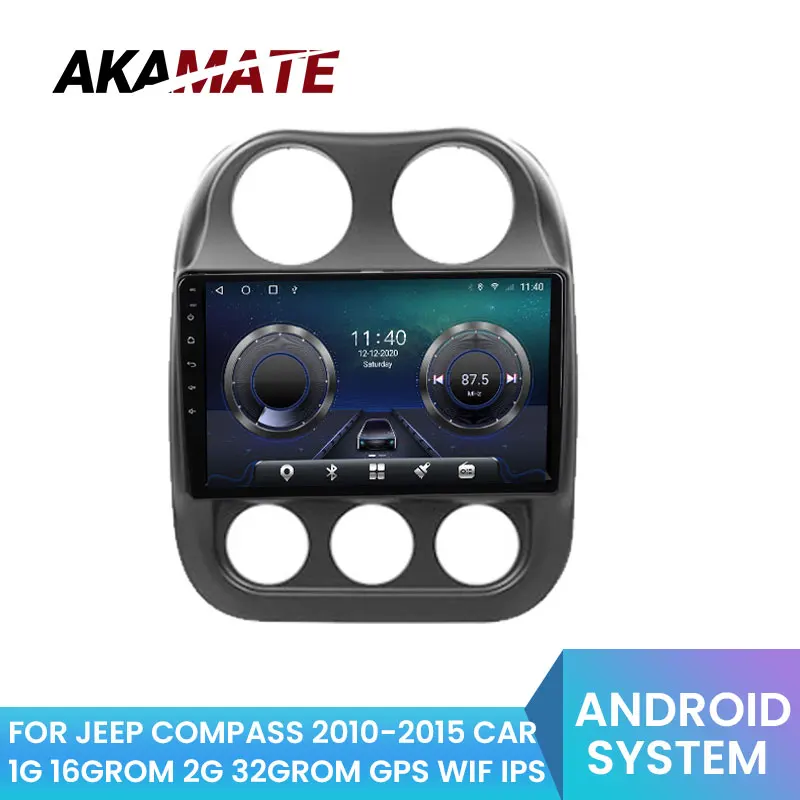 Автомагнитола AKAMATE для JEEP COMPASS 2010-2015 мультимедийный проигрыватель 2 Din с экраном 10