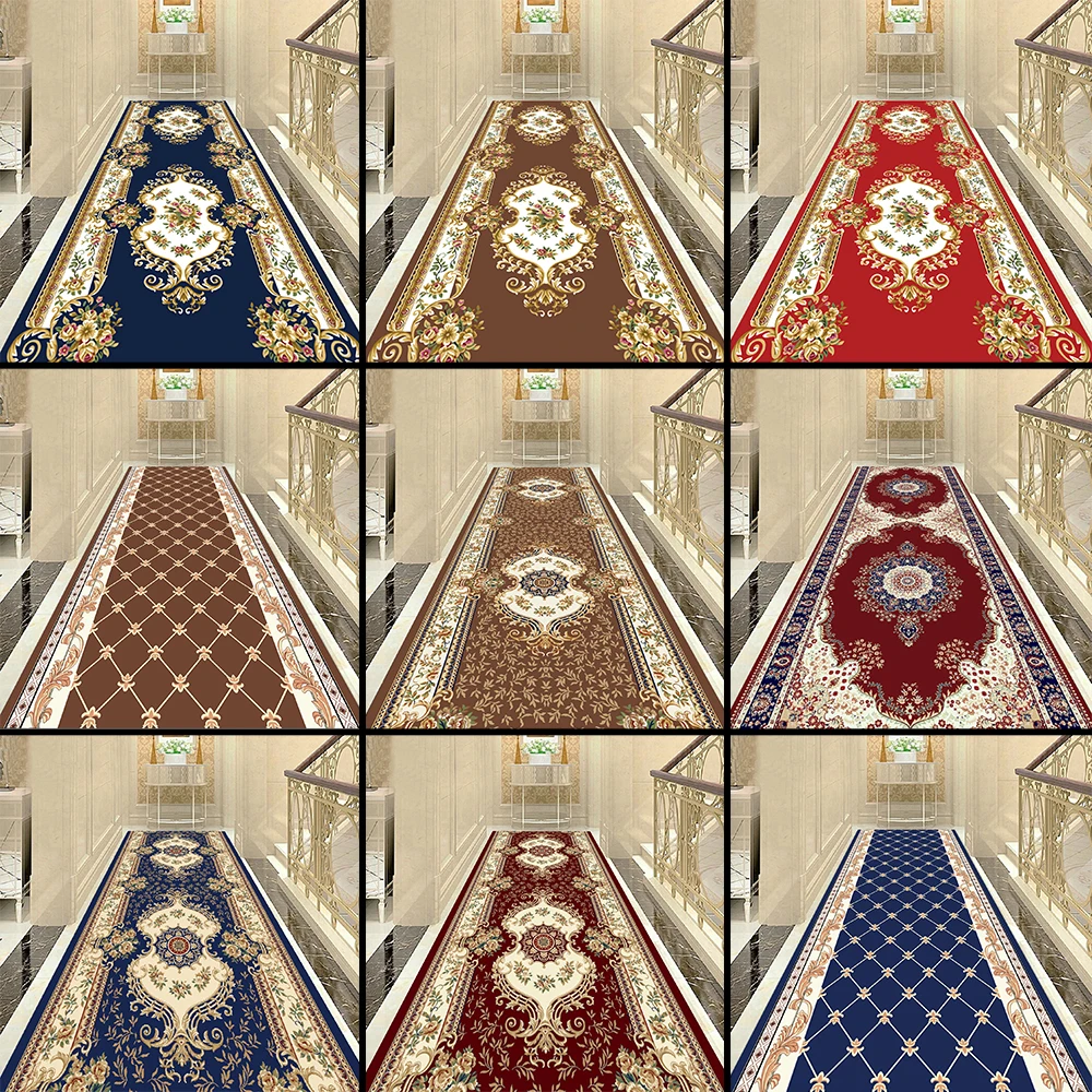 

National Style Living Room Carpet Flannel Kitchen Floor Mat Bedside Balcony Area Rug Moroccan Floral Corridor Mat for Home Decor