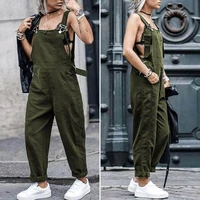 overalls women summer jumpsuits bib dungarees celmia 2021 female sleeveless pockets work solid casual harem long pants playsuits