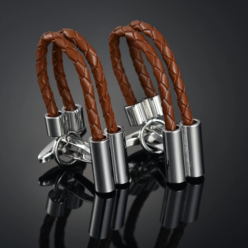 Fashion brown black blue two dimensional rope Cufflinks French long sleeve shirt nail accessories | Украшения и аксессуары