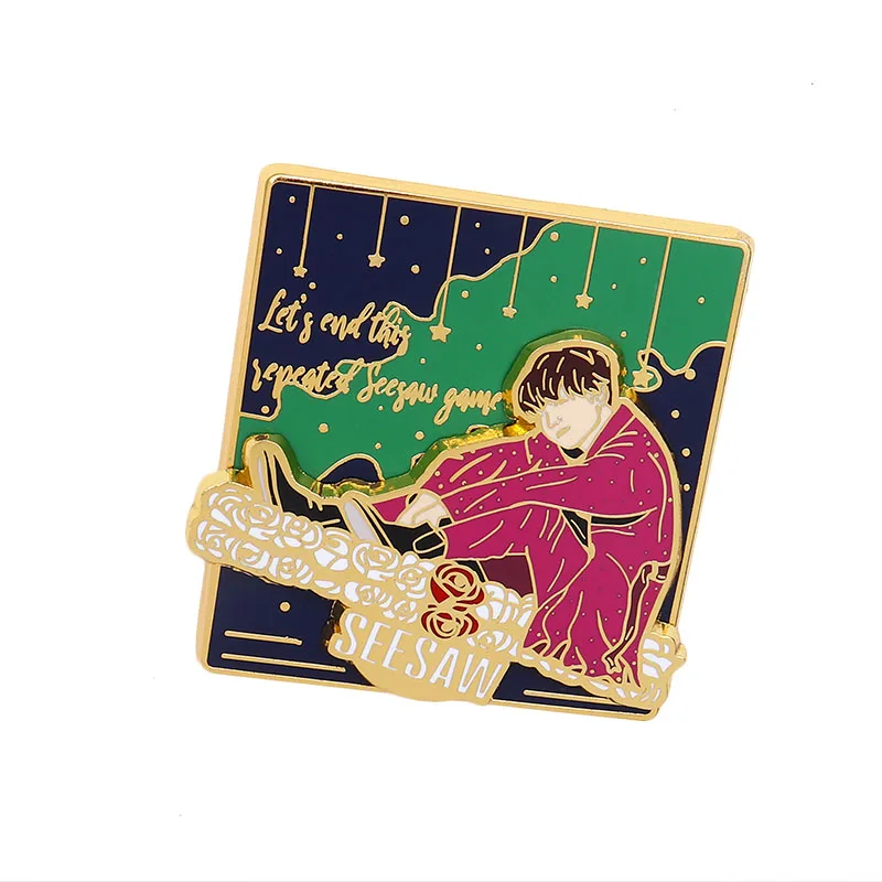 1 шт. Bangtan Pin качели Броши давайте завершить эту секутся игровые значки