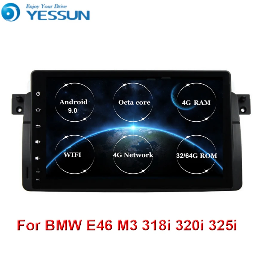 Автомагнитола для BMW M3 E46 318i 320i 325i мультимедийная стерео система на Android 9 с