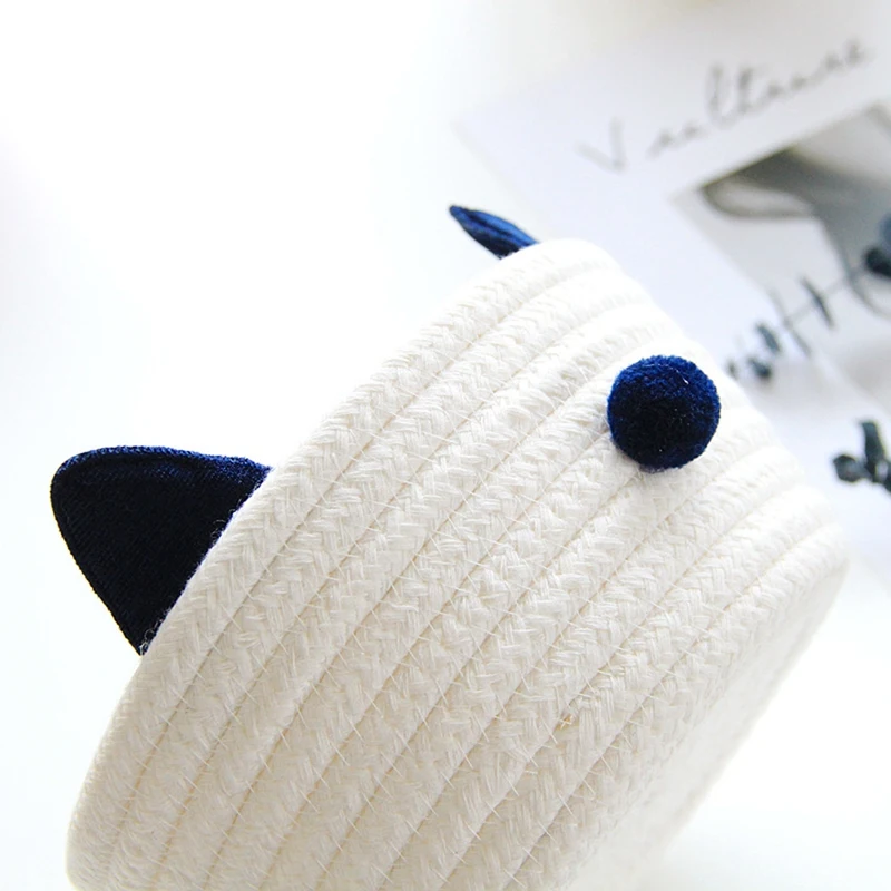 Многофункциональная хлопковая веревка вязанная корзина для хранения ушей