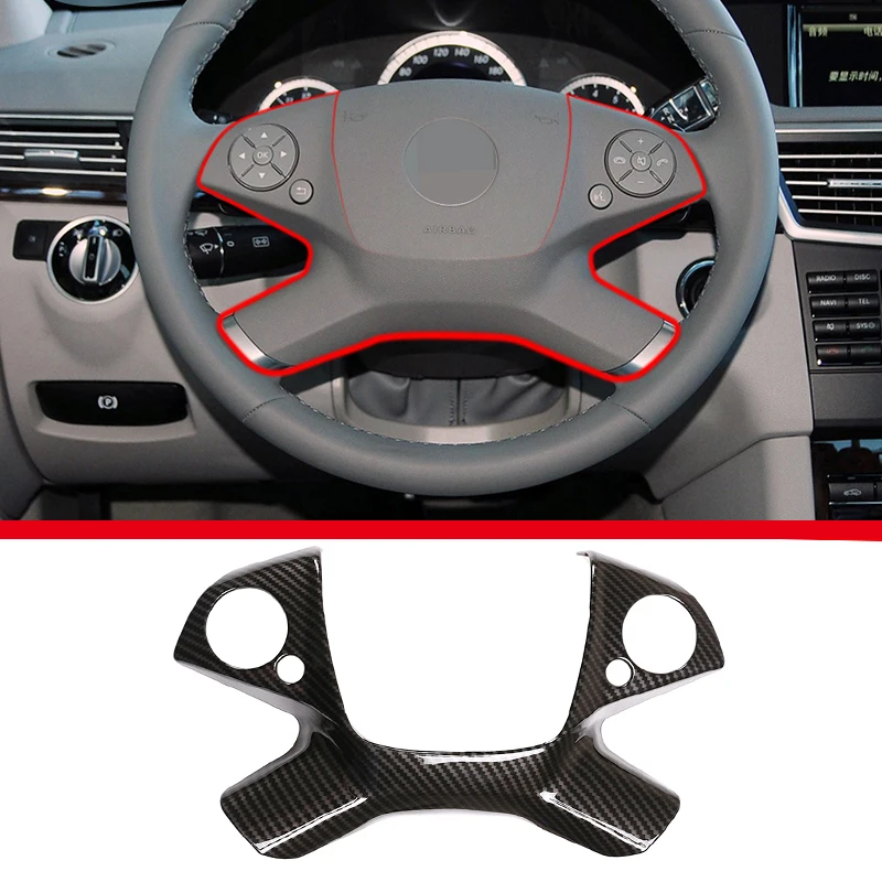 

Car Steering Wheel Decoration Cover Trim Frame Sticker For Mercedes-Benz E-Class W212 E260 E300 2009-2013 ABS Interior Accessory