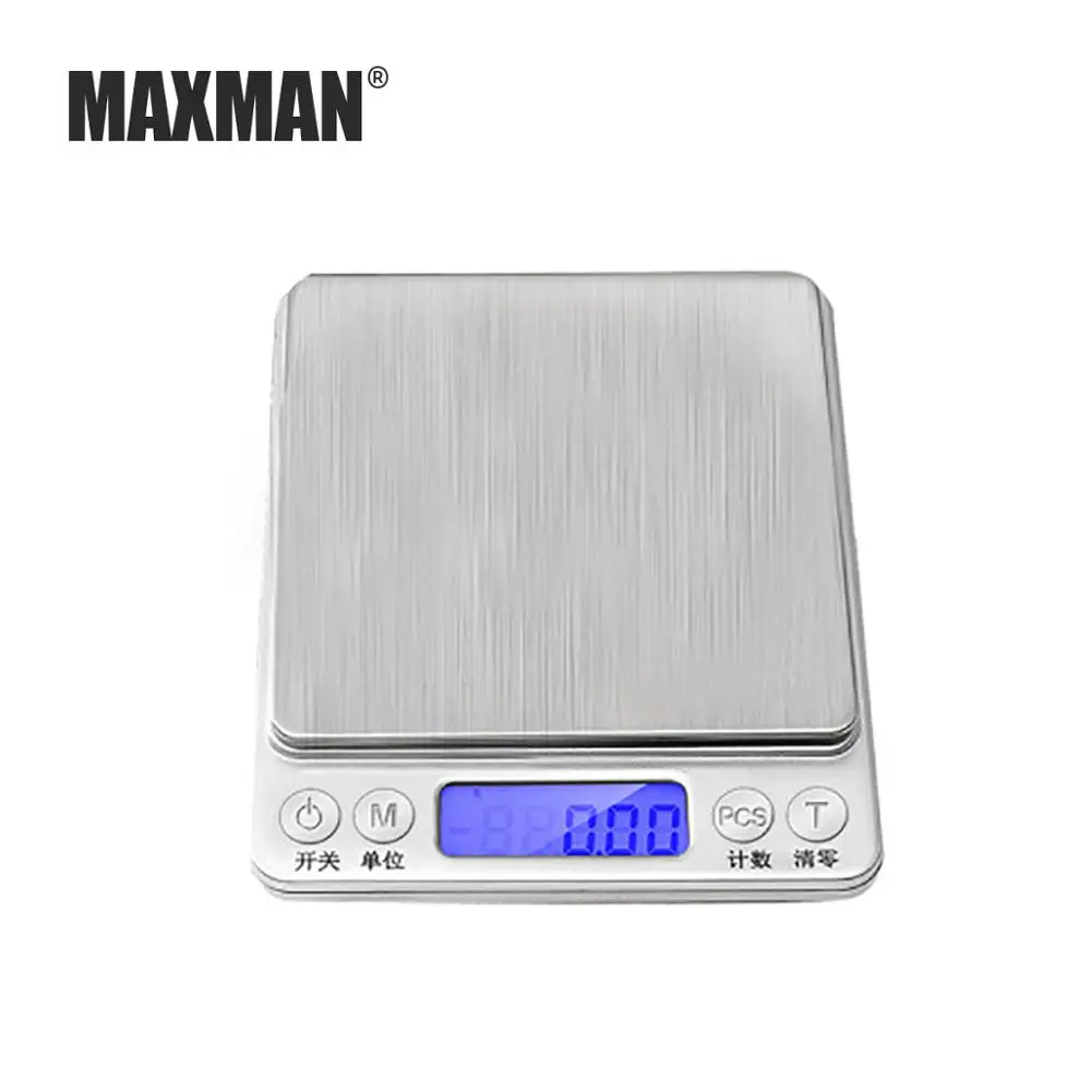 Бытовые высокоточные кухонные весы MAXMAN с ЖК дисплеем и зарядкой от USB карманные