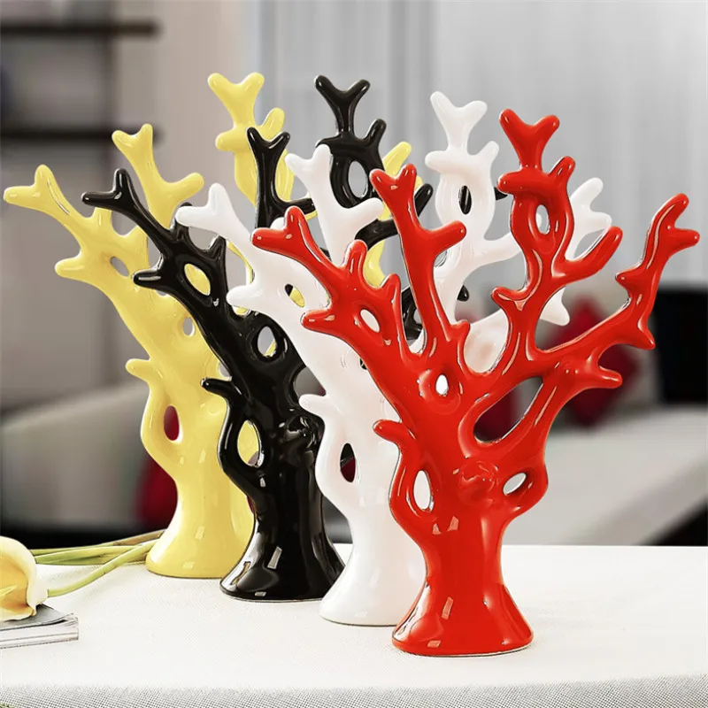 Минималистичная керамическая статуэтка в виде дерева Европейский офисный стол