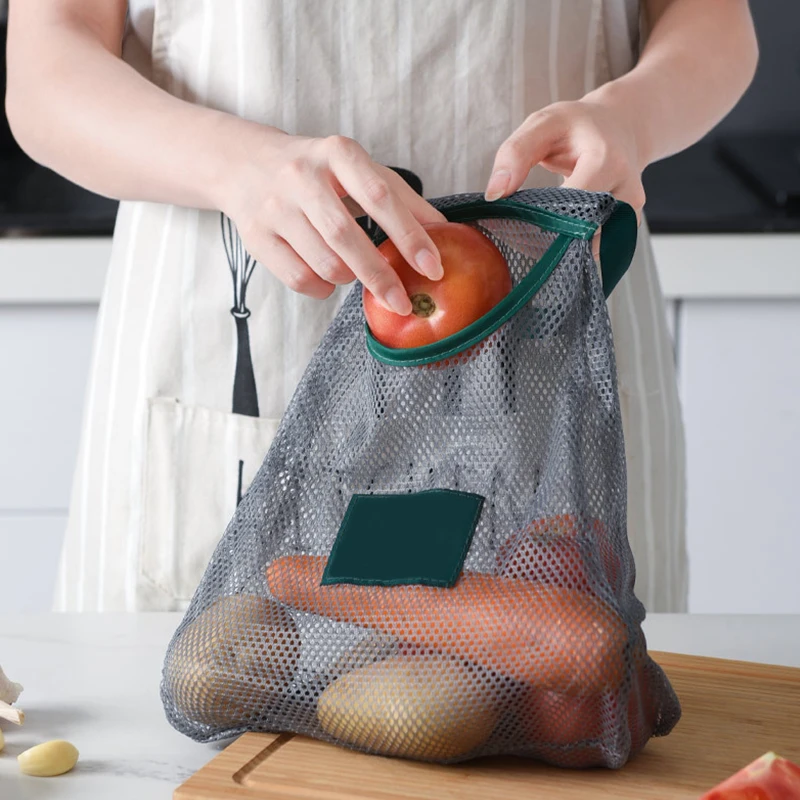 Новая покупка сумки для хранения фруктов и овощей тканая сумка через плечо из