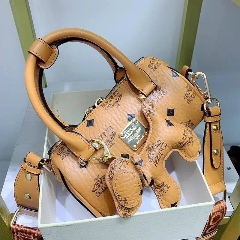 

Tote Bags for Women 2021 New Fashion High-quality Genuine Leather Printed Handbag Ladies Shoulder Diagonal Boston Pillow Bag Sac