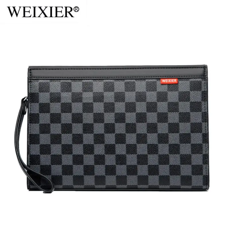 

2021 New Men's Clutch Bag Luxury Brand Leather Bag Fashion Design Simple Envelope Bag Large Capacity New Spot