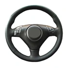 Черные сапоги из натуральной кожи ручной работы чехол рулевого колеса автомобиля для Honda Accord 7 2002-2007 Acura TSX 2002-2007