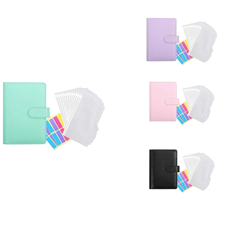 

12 Pieces of Transparent Plastic A6 Binder Envelopes,Waterproof Cash Budget Envelope System,with Label Stickers
