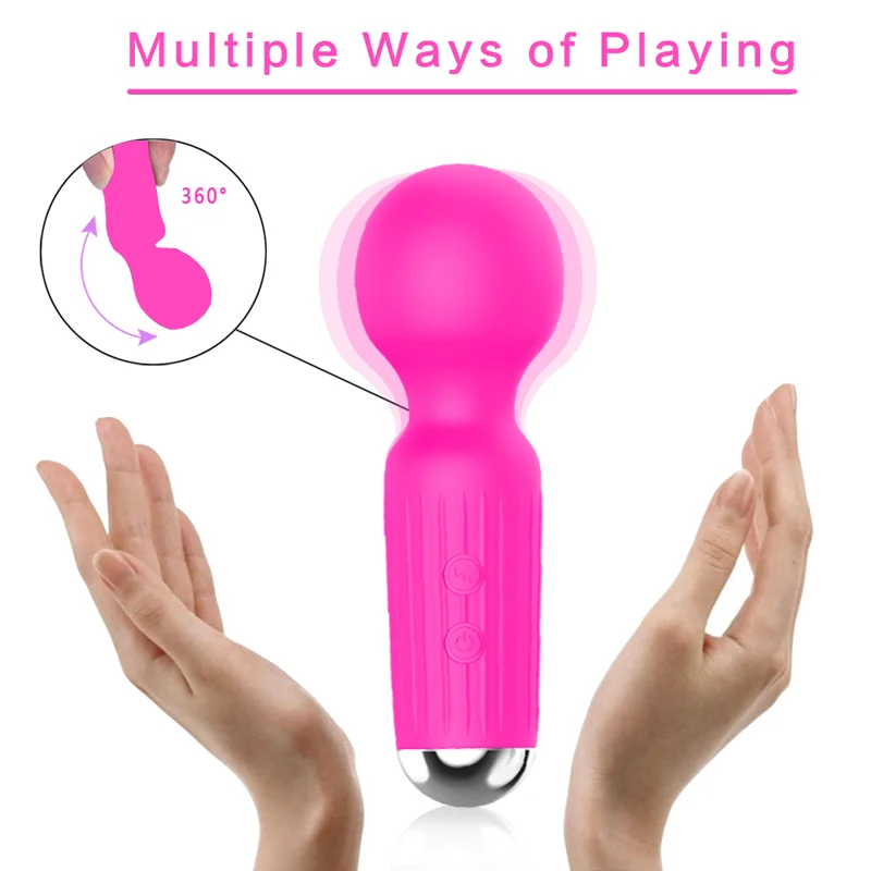 5ps Mini AV Magic Wand Vibrator Rechargeable G Spot Clitoris Stimulation Massager For Adult Women Masturbation Sex Toys