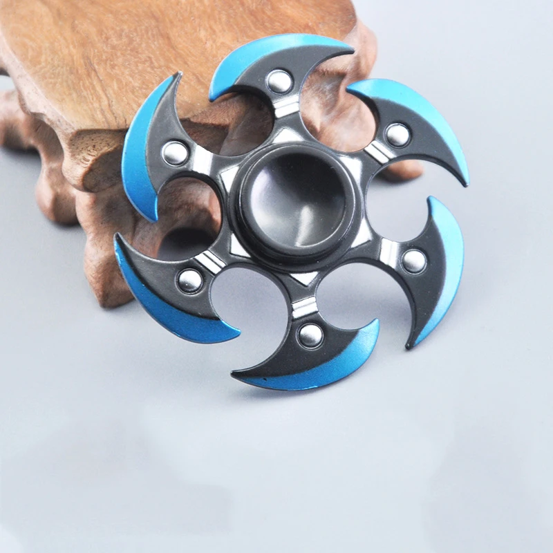 New Zinc Alloy Fidget Spinner Cartoon Anime Shuriken Darts Weapon Model Smooth Hand for Children Adult Stress Relief Toy | Игрушки и