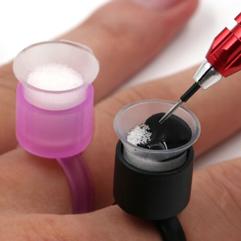 10 шт. губка для макияжа микроблейдинг тату чашки пигментные кольца держатель