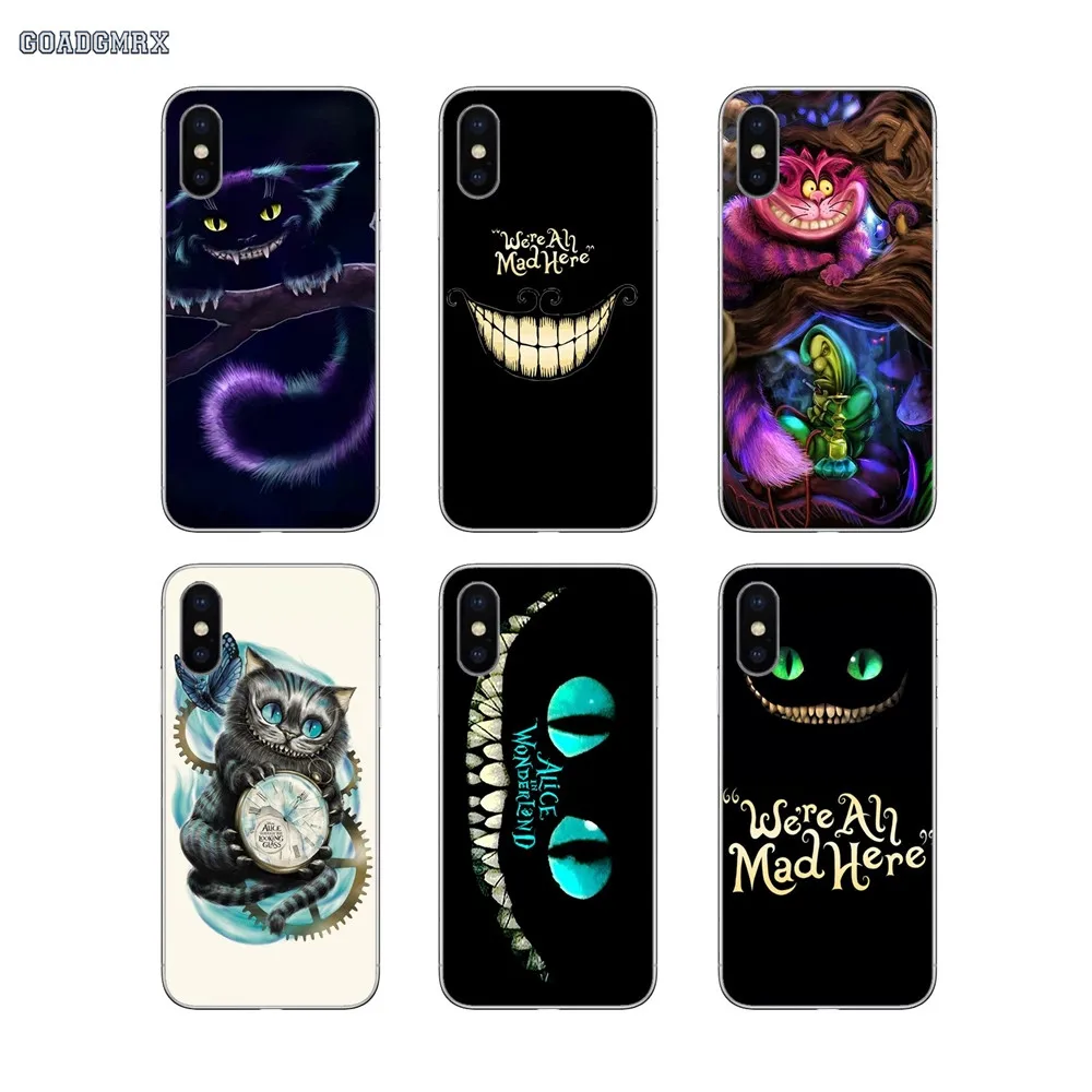 Alice In Wonderland Cheshire Cat For iPhone 11 X XR XS Pro MAX 4 4S 5 5S SE 5C 6 6S 7 8 Plus Soft Transparent Shell Covers | Мобильные