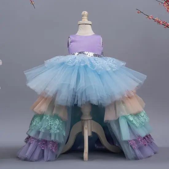 

Children's Multi Color Tulle Girl's Dress Tiered Tulle Baby Girl Birthday Party Dress Christmas Dress Photography
