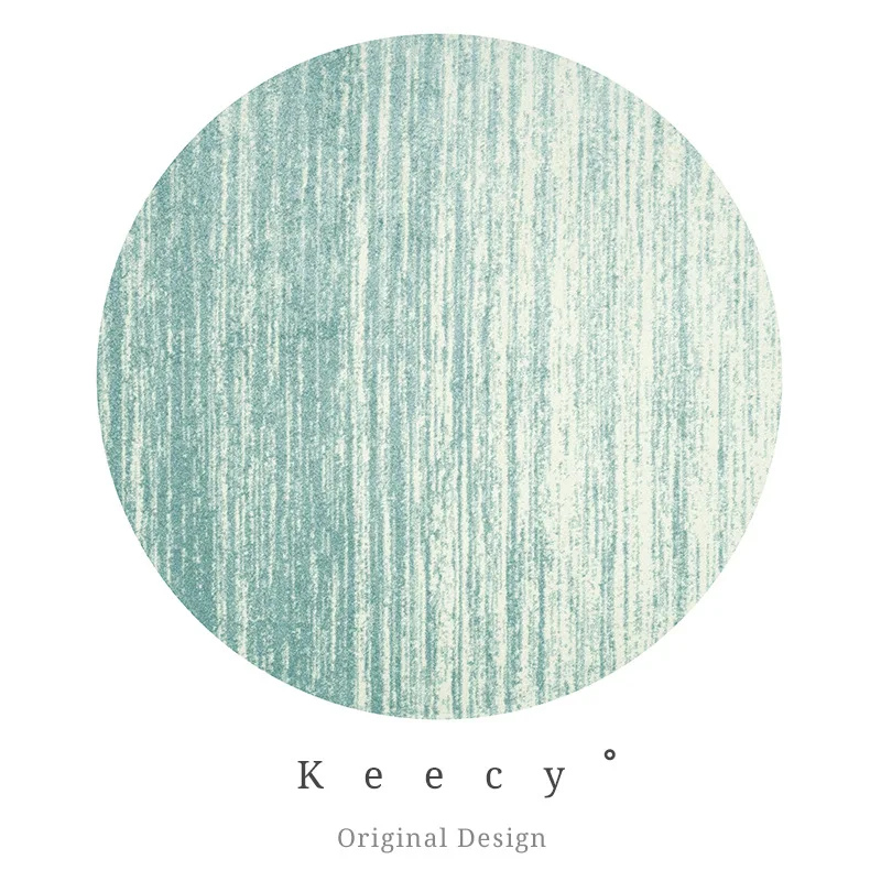 

Nordic style fashion geometric print art non-slip circular rug floor mat bedroom living room home decoration