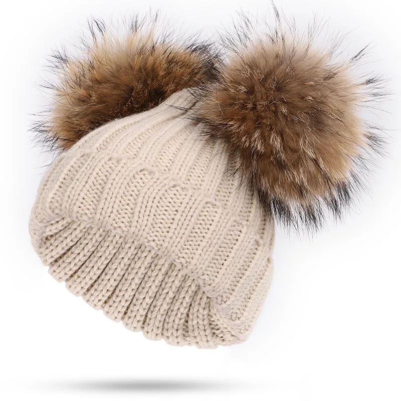 Детская шерстяная шапка Border Special Для шариков зимняя теплая вязаная с помпоном из