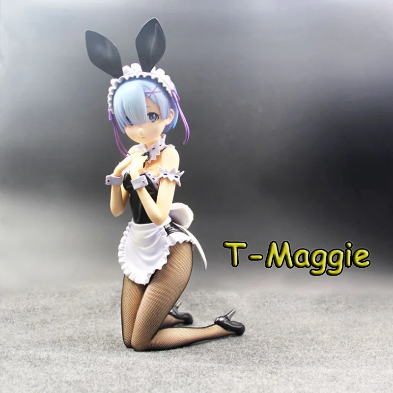 

29CM Popular Anime Re:Life In A Different World From Zero Kneeling Ram,Rem PVC Action Figure Static Collection Ornament Toy Gift