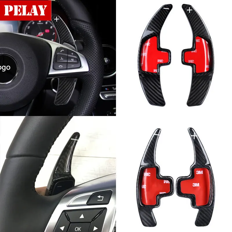 

Carbon Fiber Steering Wheel Shift Paddle Extension For Mercedes-Benz A B C E CLA CLS M GL Class GLK SLK W176 W246 W204 W212