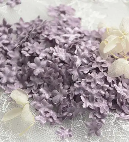 grey purple 1.2cm 100 шт/1 упаковка, атласная, 3D, прессованная, Zou, лепесток, цветок, кусок, атласная мини-лента, аксессуары для цветов RS1279 - Цвет: grey purple 1.2cm