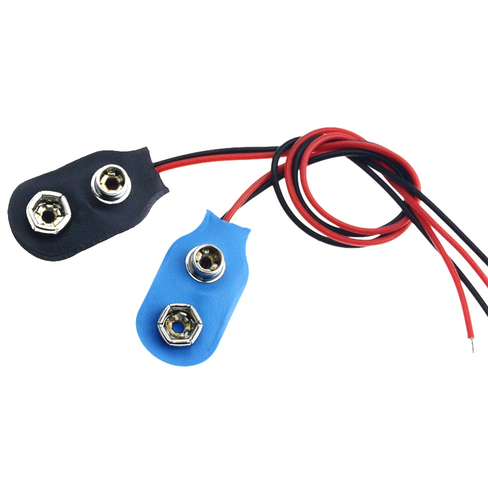 5 шт Черный 9V Батарея оснастки Разъем Крепление Держатель проводов я тип стороной