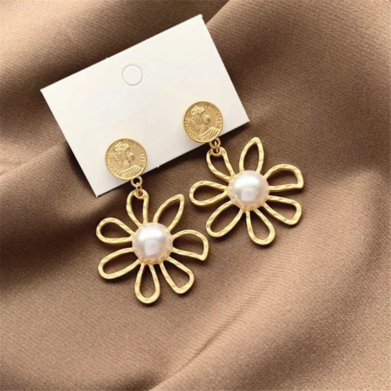 Панк серьги-гвоздики Модные металлические большие серьги женские винтажные