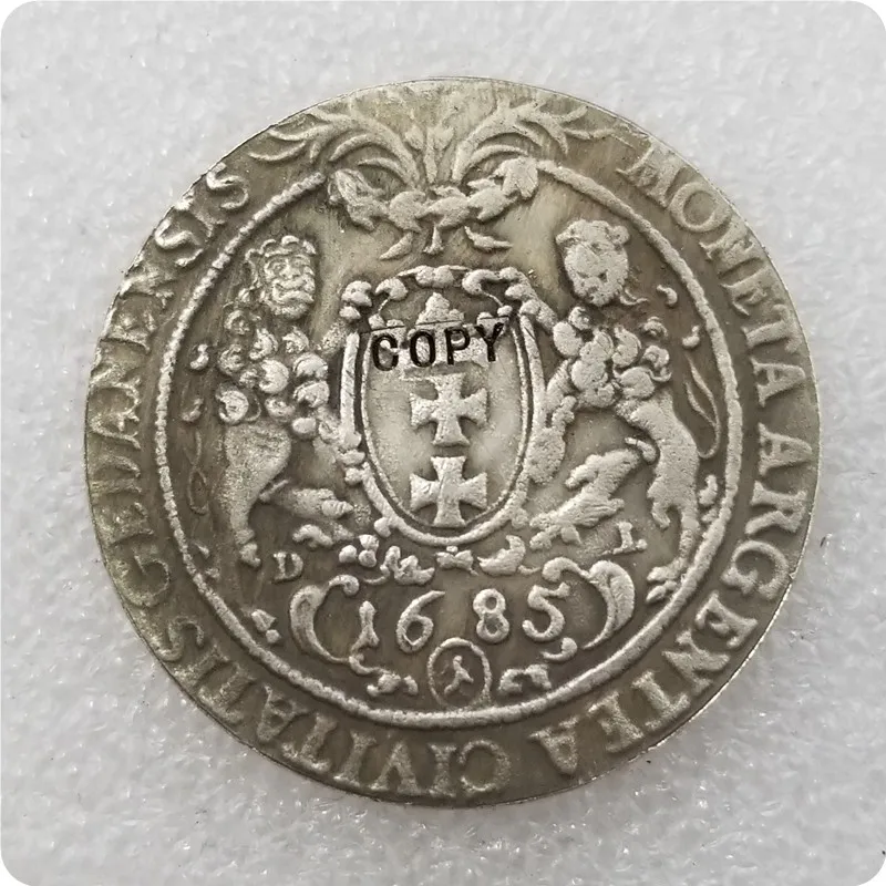 Польша: 1685 Talar-JOAN III SOBIESKI-Gedanensis DANZIG копия памятных монет-копии монет медаль коллекционные монеты