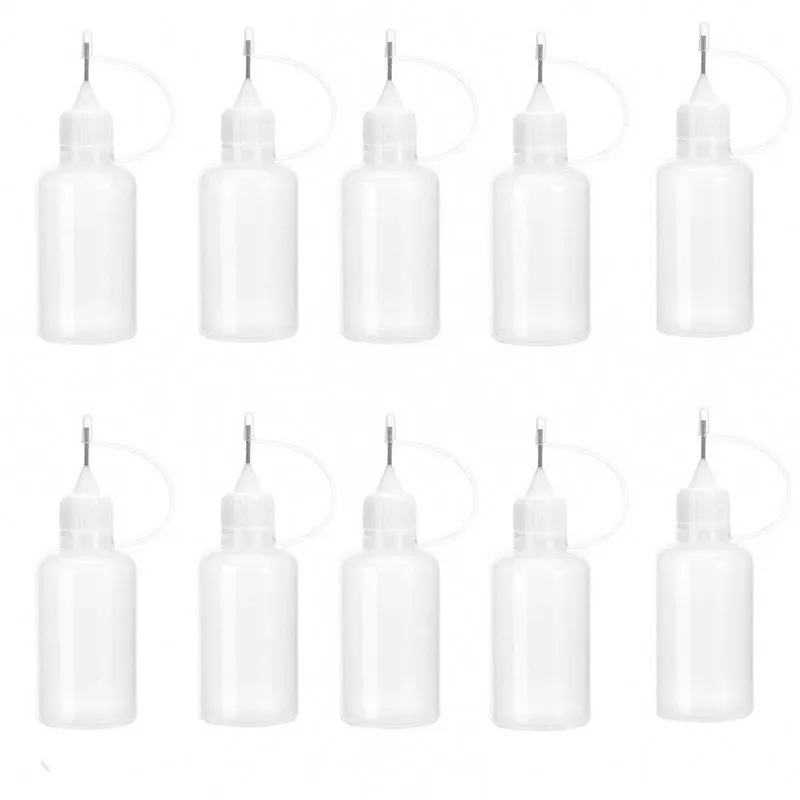 10 шт 30 мл пластиковый Клей игла аппликатора пустая выдавливаемая бутылка для