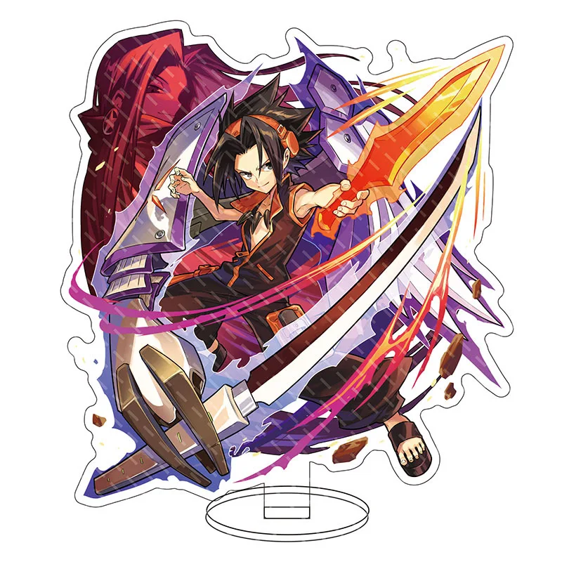 

Anime Shaman King Key Chain Funny Acrylic Figure Model Keychains Fashion Desk Decorated Stand Sign Keyring Gift For Woman Man