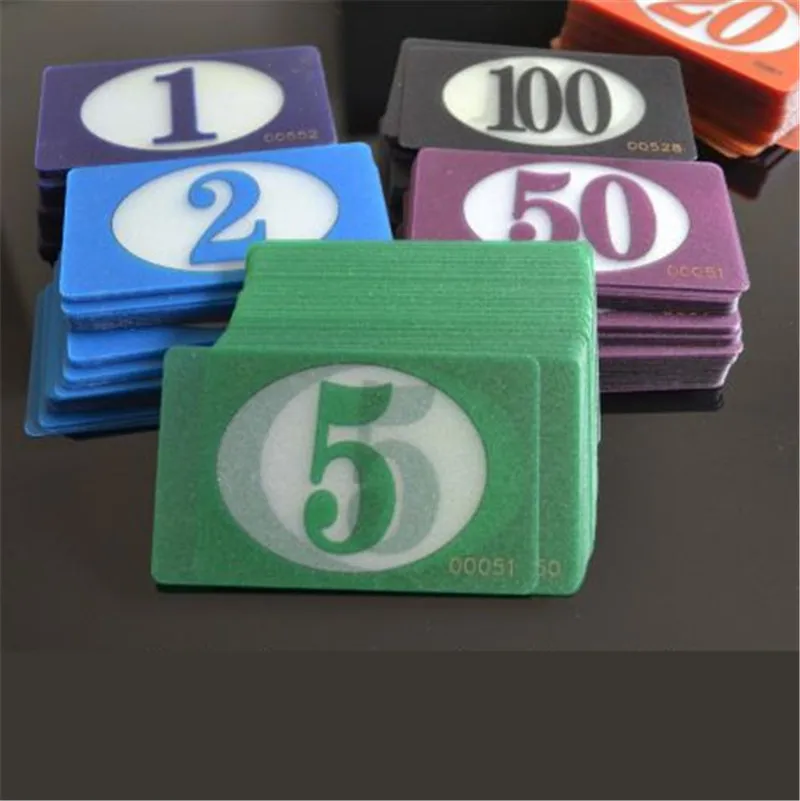 Прозрачные матовые чипы для Маджонга пластиковые покерные казино 30 шт. 85*54 мм