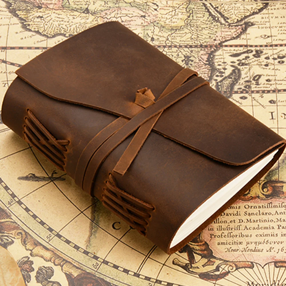 

1pc Practical Leather Notepad Diary Writing Book Portable Business Notebook
