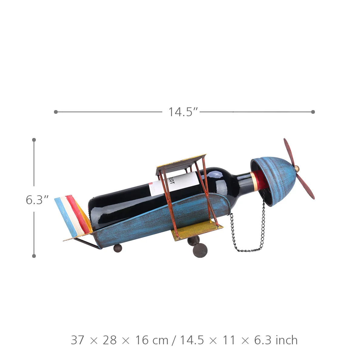 Держатель для винной бутылки самолёт Винная стойка виски металлический