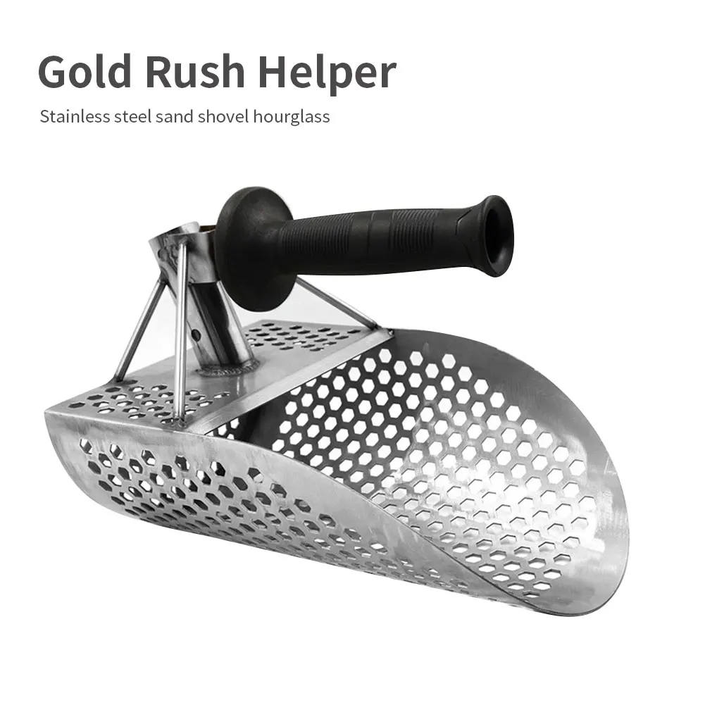 

Stainless Beach Sand Scoop Metal Detecting High Quality Accessories Handle Tool Fast Sifting Metal Detector Underwater Searcher