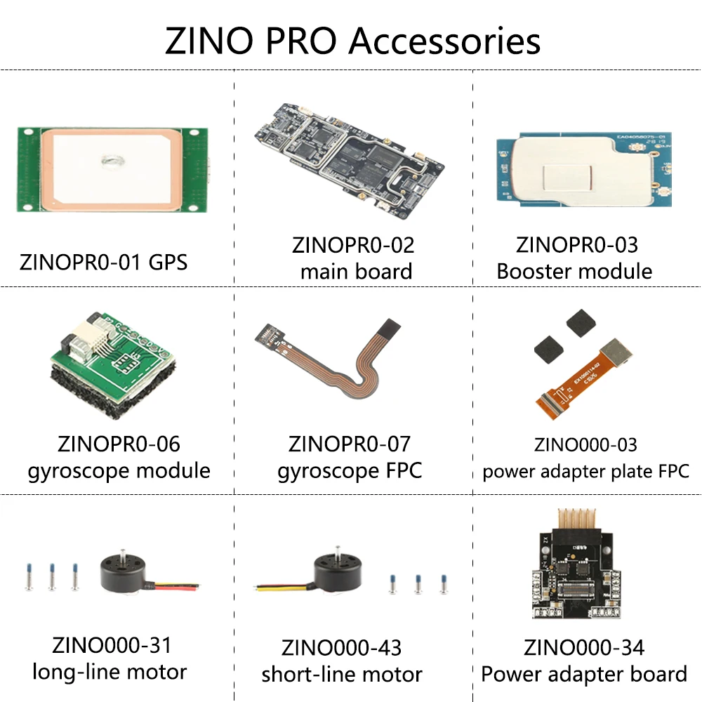 Оригинальная материнская плата Hubsan ZINO PRO усилительный модуль FPC гироскопа Wifi