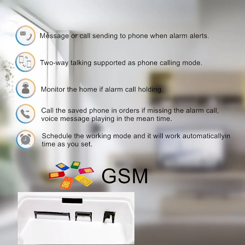 ЖК сенсорная клавиатура Tuya Аварийная сигнализация wifi gsm приложение