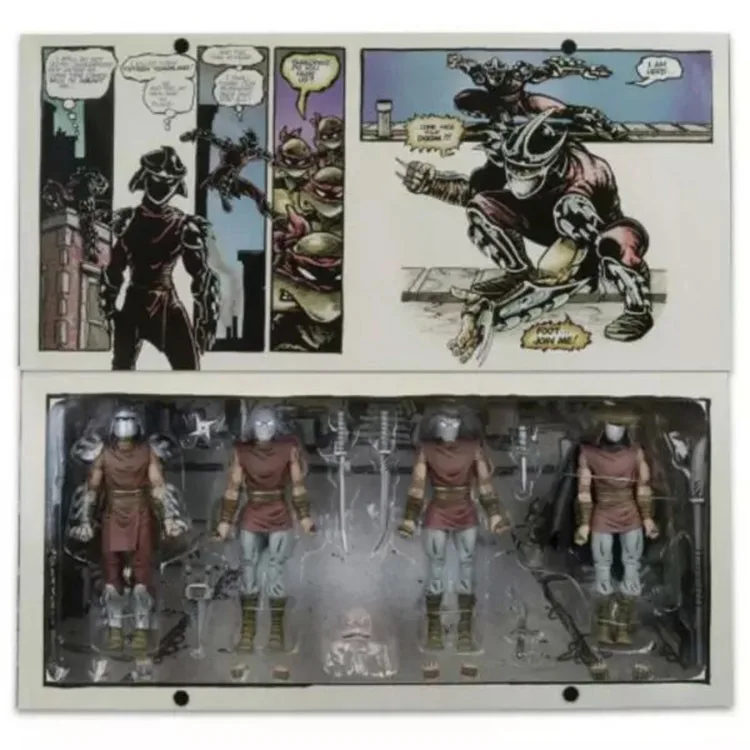 4 шт. набор игрушек для гаража NECA Черепашки-ниндзя | Игрушки и хобби