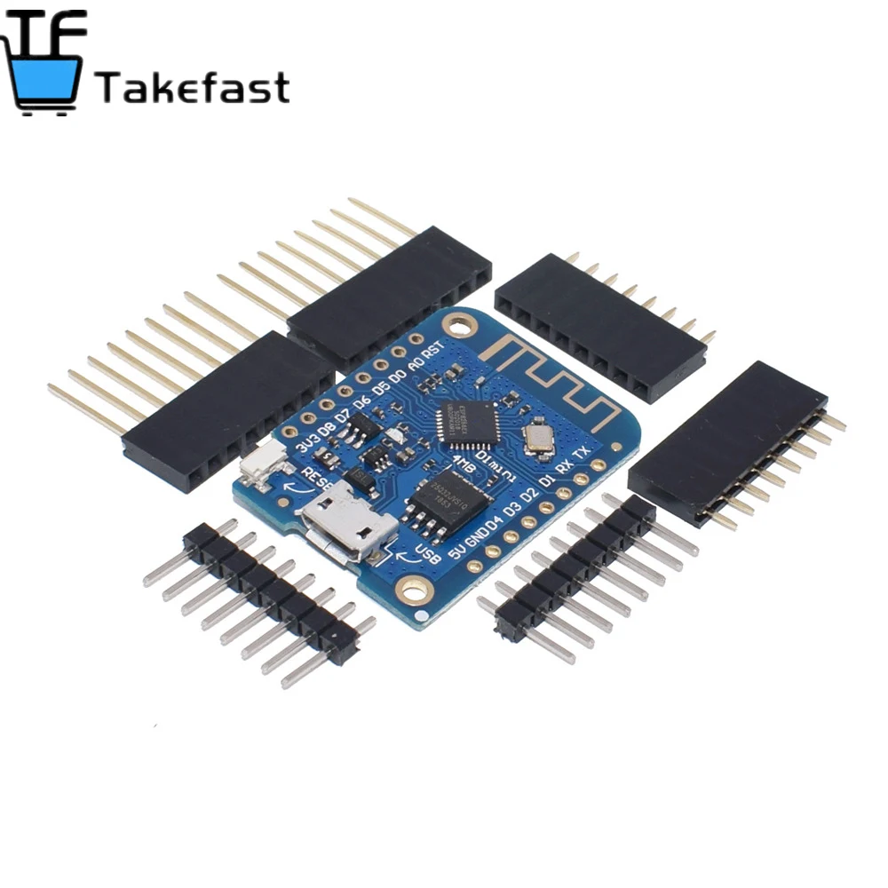 Плата для разработки Wemos D1 Mini V3.0.0 WIFI на основе ESP8266 CH340 CH340G 4 Мб Arduino Nodemcu V2 MicroPython -