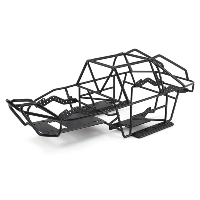 

2 Set RC Car Parts: 1 Set 1:10 Climbing Car Base / Transfer Box Metal Floor & 1 Pcs Metal Body Cage Full Tube Frame