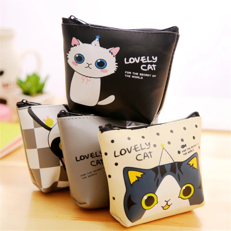 Кошелек для монет 10 см сумка чехол с милым котом Женский кошелек монет|silicone coin