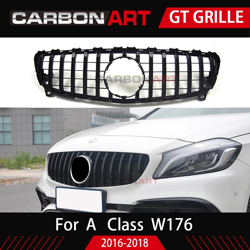 2016-2018 A класс W176 GT сетчатая Передняя решетка для Mercedes w176 A180 A200 A260 A45 Автозапчасти