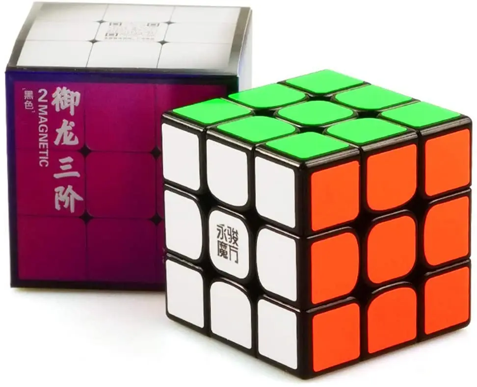 Cuber speed YJ Yulong V2 M 3x3 черный скоростной куб 2 м Магнитный магический