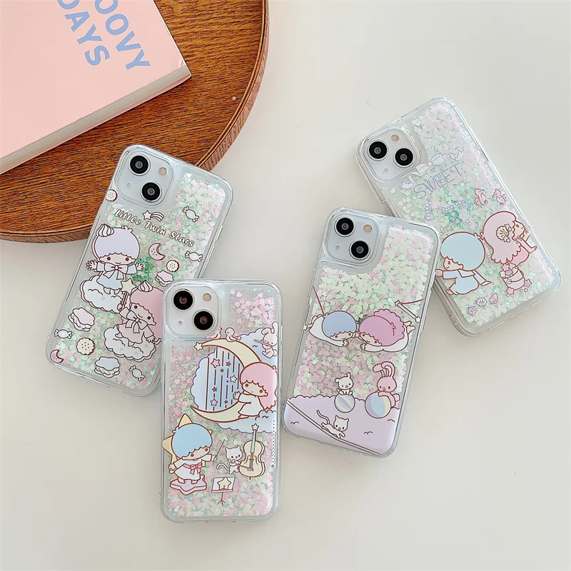 

Чехол с аниме sumikko gurashi для iPhone 11 12 13 Pro Max XR XS X 7 8 Plus, чехол для сотового телефона с жидкими блестками и зыбучим песком для девочек